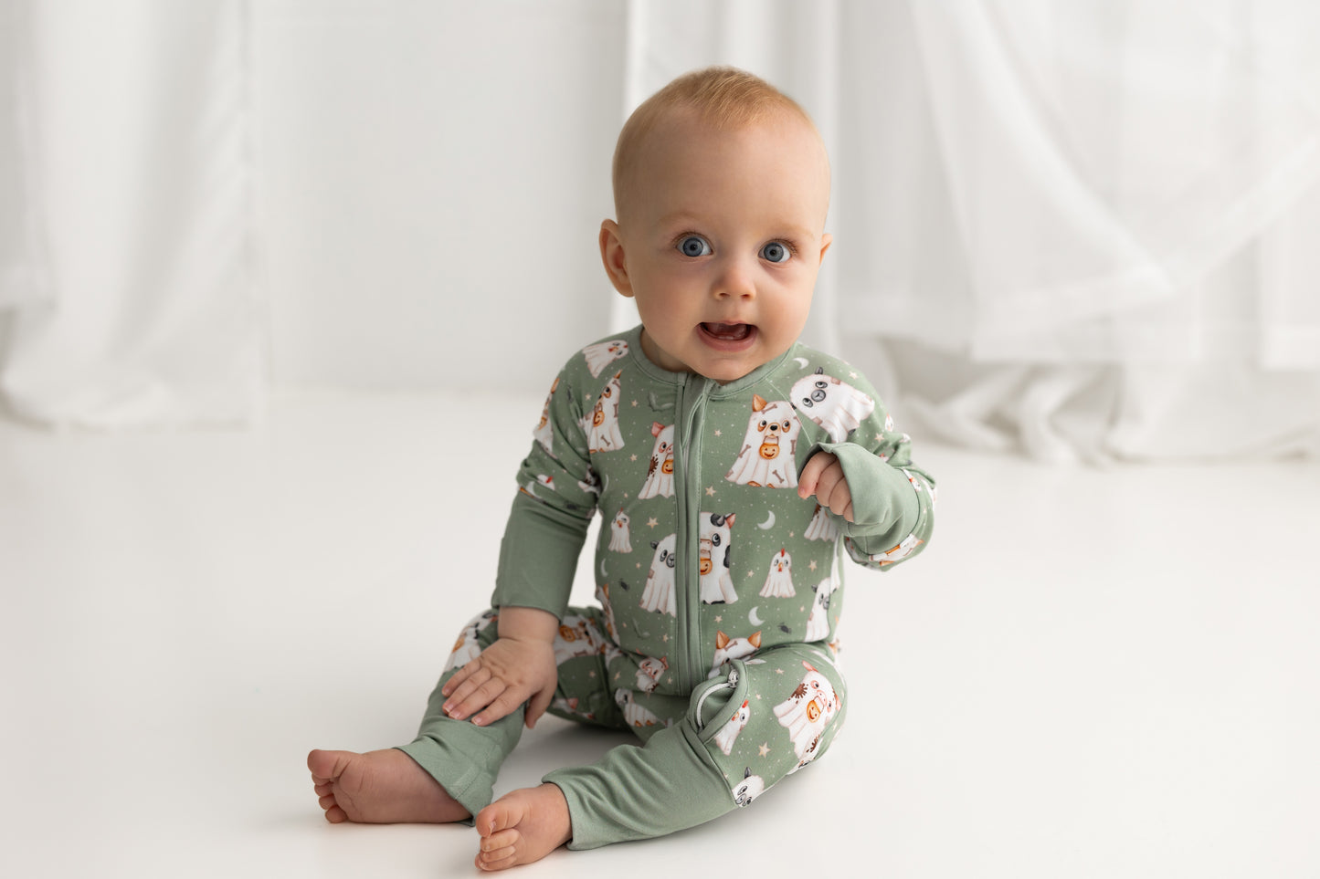 The Moo & The Boo 👻 | Bamboo Zip Suit