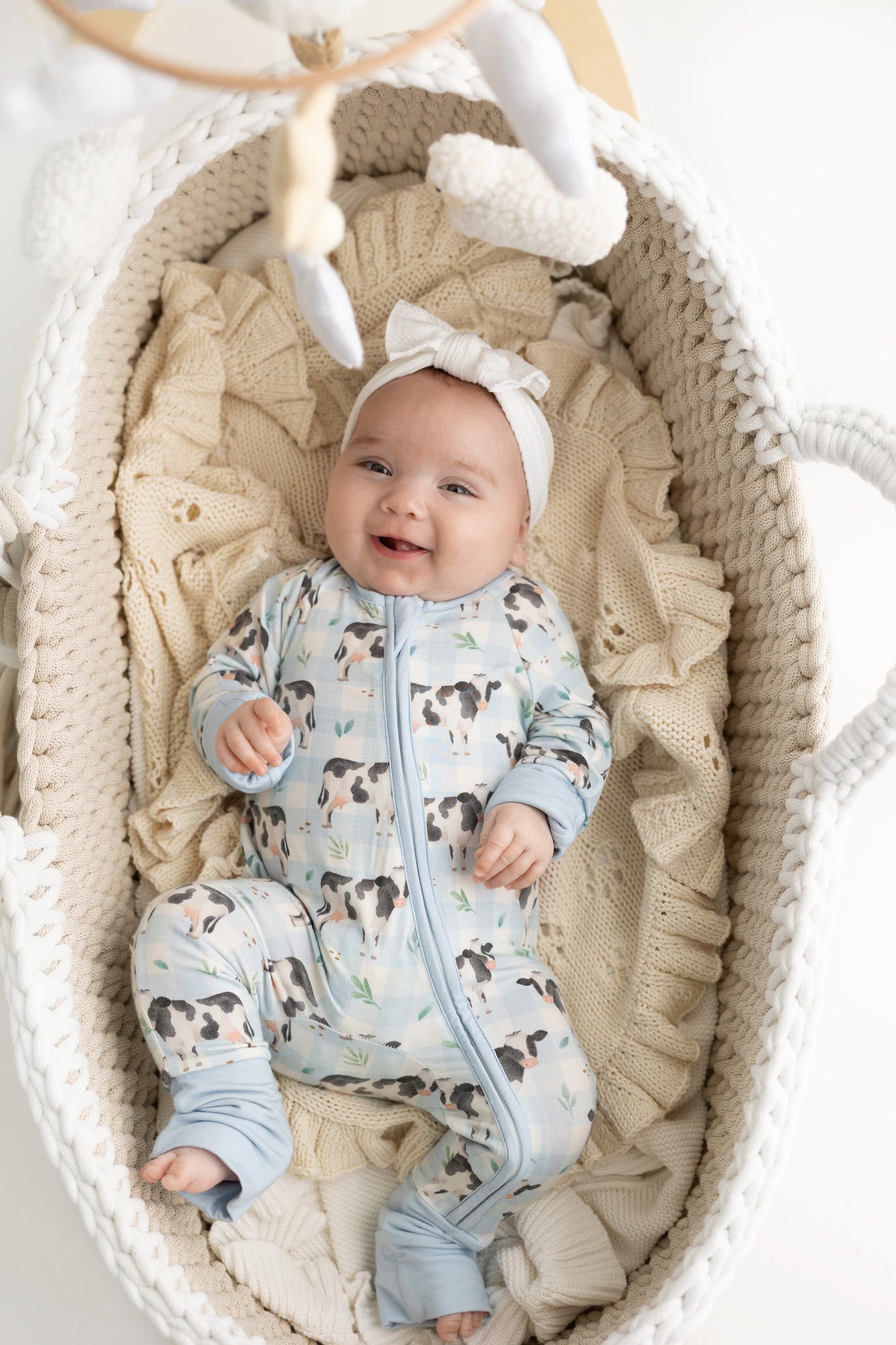 Moo-d for Cuddles π | Bamboo Zip Suit
