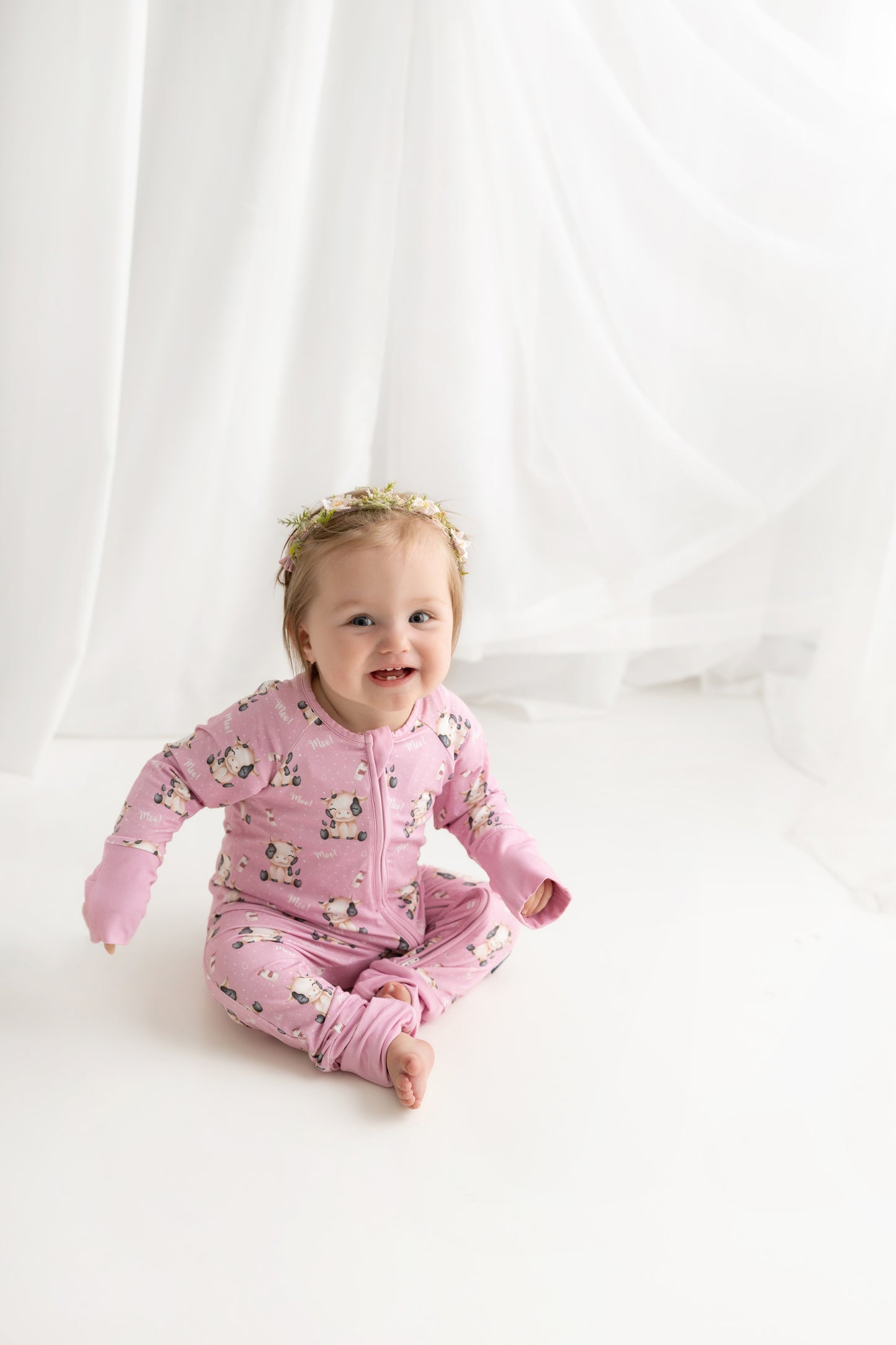 Moo & Milk 🍼 | Bamboo Zip Suit
