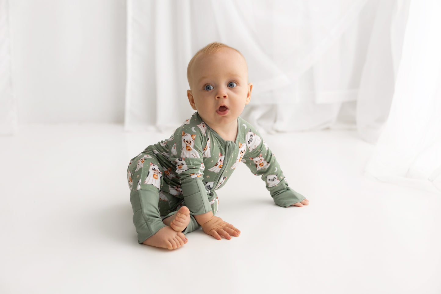 The Moo & The Boo 👻 | Bamboo Zip Suit