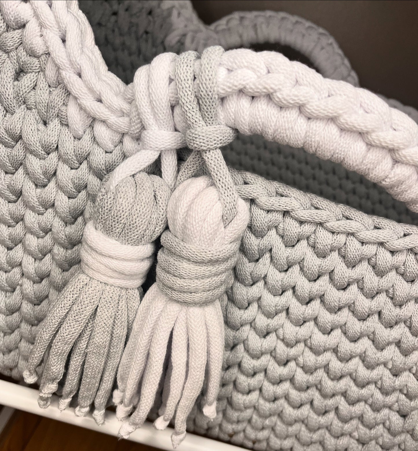 Hooded Crochet Moses Basket Set