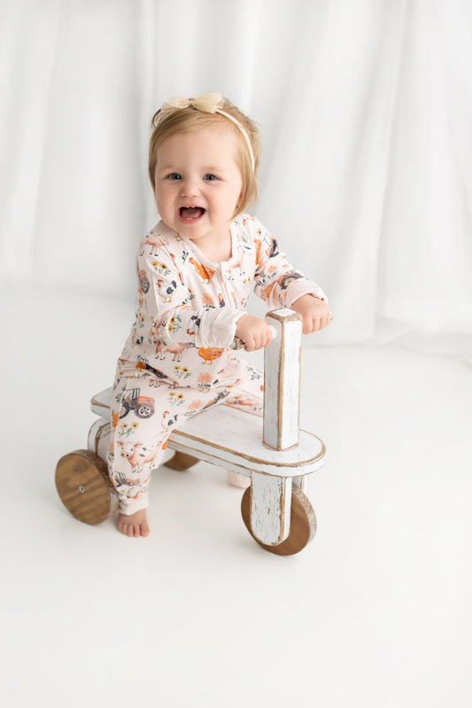 Little Farmer 🌸 | Bamboo Zip Suit