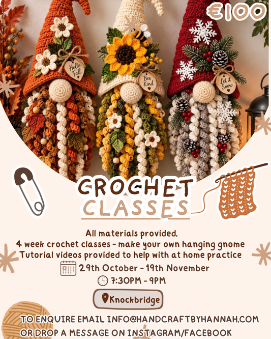 4-Week Crochet Workshop – Make Your Own Hanging Gnome